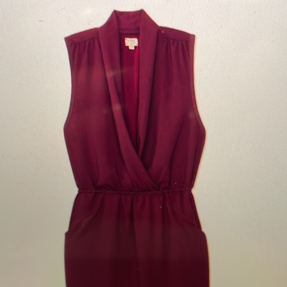 114. Aritzia Wilfred Sabine Dress Small Burgundy - Picture 7 of 7